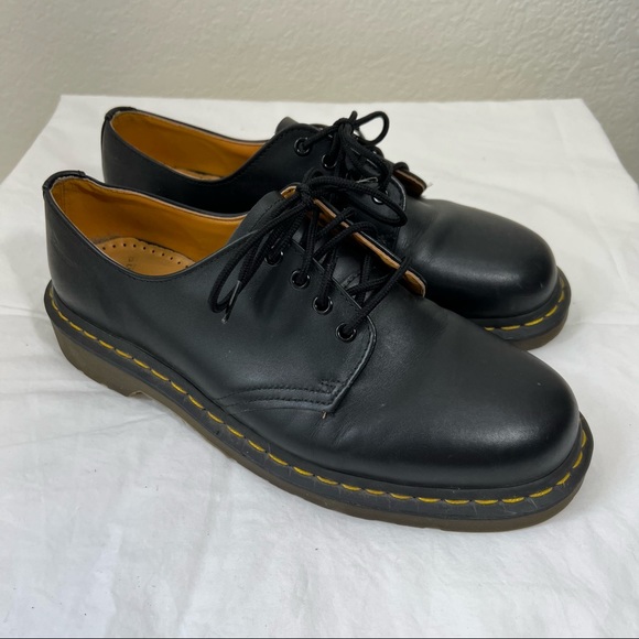 Dr. Martens vintage 1561 Oxford smooth black leather lace up sz mens UK 10 US 11 - Picture 4 of 16